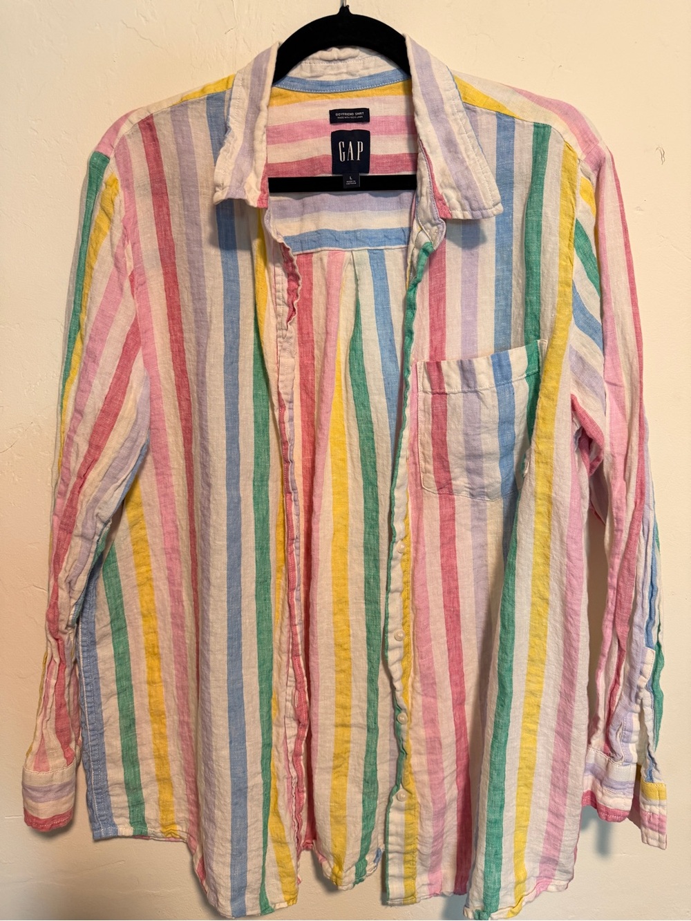 GAP Pastel Multicolor Stripe Button-Down Shirt